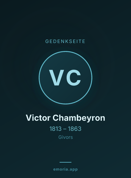 Gedenkportrait von Victor Chambeyron
