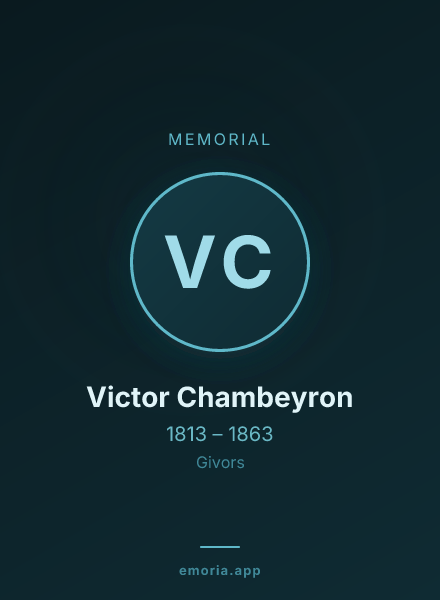 Memorial portrait of Victor Chambeyron