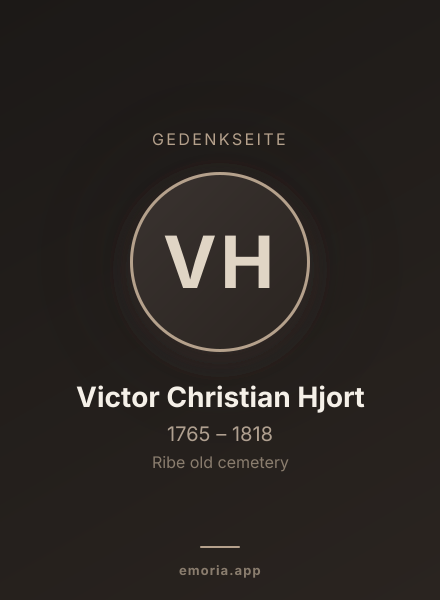 Gedenkportrait von Victor Christian Hjort