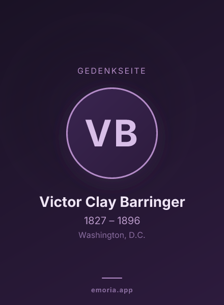 Gedenkportrait von Victor Clay Barringer