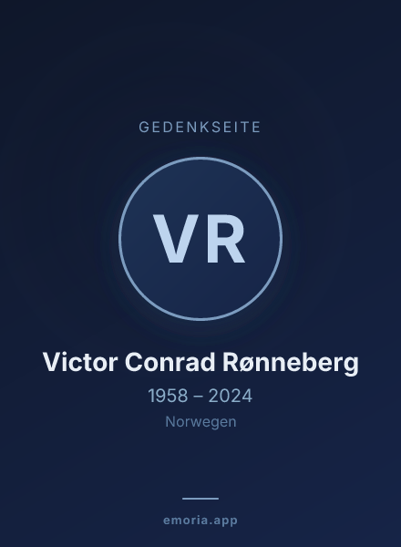 Gedenkportrait von Victor Conrad Rønneberg