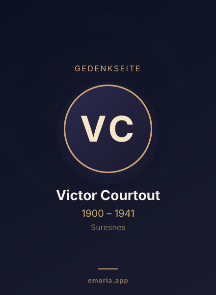 Gedenkportrait von Victor Courtout