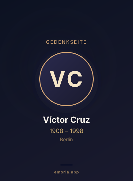 Gedenkportrait von Víctor Cruz