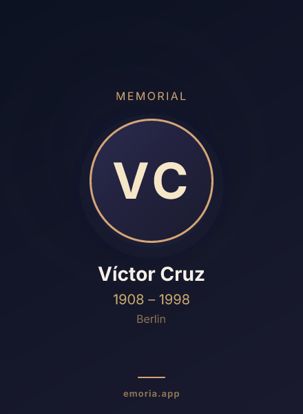 Memorial portrait of Víctor Cruz