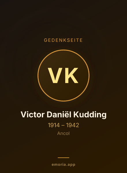 Gedenkportrait von Victor Daniël Kudding