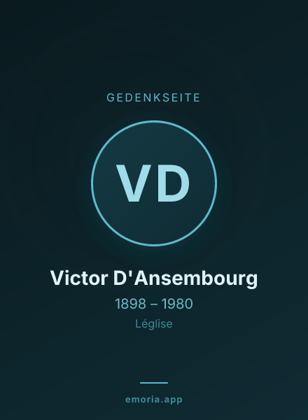 Gedenkportrait von Victor D'Ansembourg