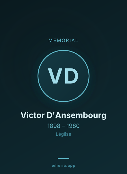 Memorial portrait of Victor D'Ansembourg