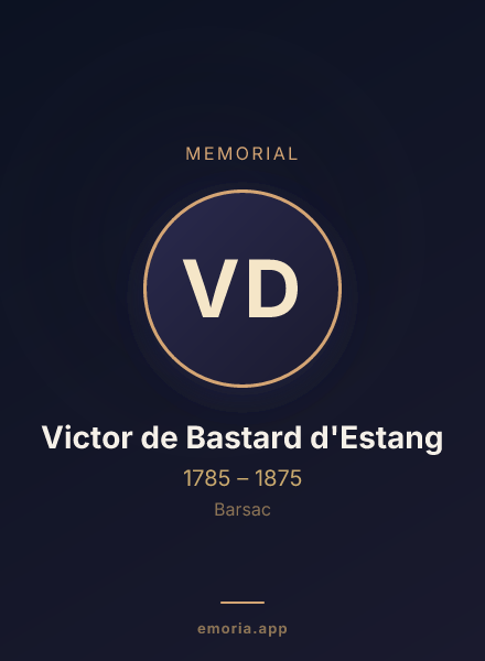 Memorial portrait of Victor de Bastard d'Estang