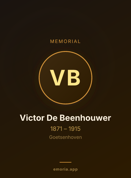 Memorial portrait of Victor De Beenhouwer
