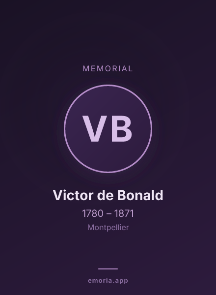 Memorial portrait of Victor de Bonald