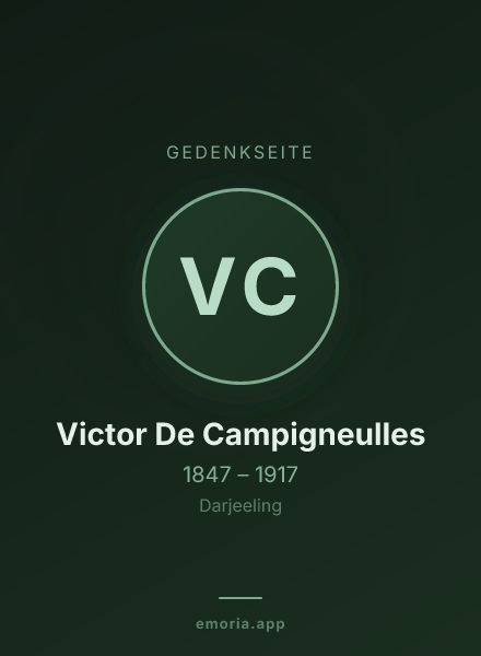 Gedenkportrait von Victor De Campigneulles
