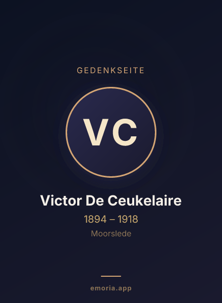 Gedenkportrait von Victor De Ceukelaire