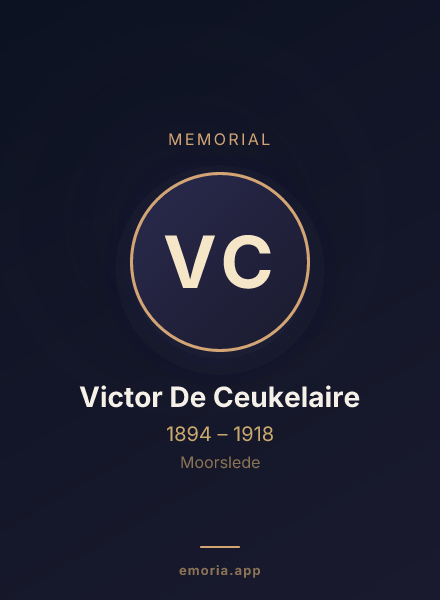 Memorial portrait of Victor De Ceukelaire