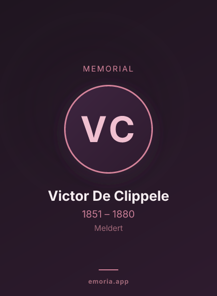 Memorial portrait of Victor De Clippele
