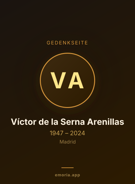 Gedenkportrait von Víctor de la Serna Arenillas