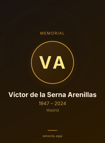 Memorial portrait of Víctor de la Serna Arenillas