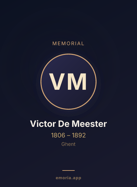 Memorial portrait of Victor De Meester