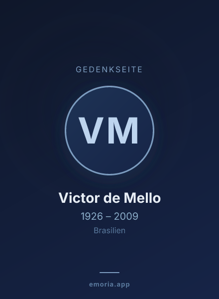 Gedenkportrait von Victor de Mello