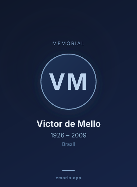 Memorial portrait of Victor de Mello