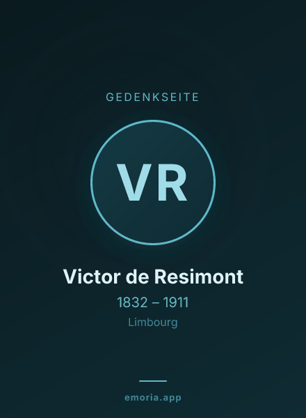 Gedenkportrait von Victor de Resimont