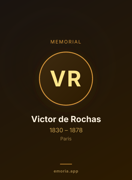 Memorial portrait of Victor de Rochas
