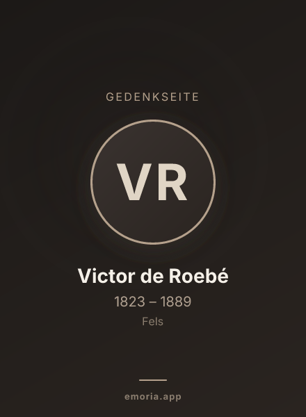 Gedenkportrait von Victor de Roebé