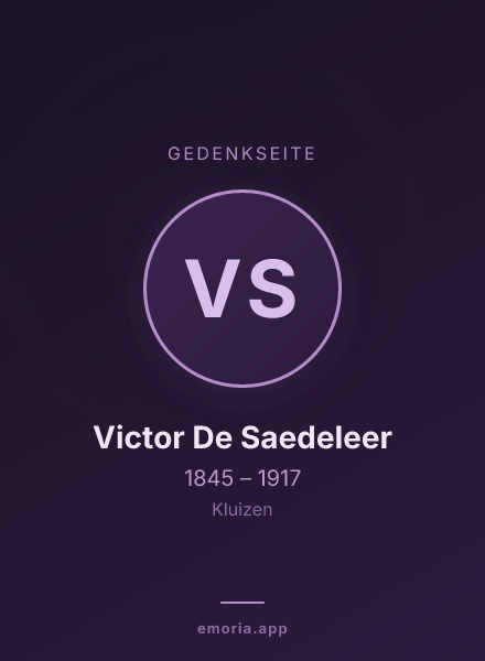 Gedenkportrait von Victor De Saedeleer