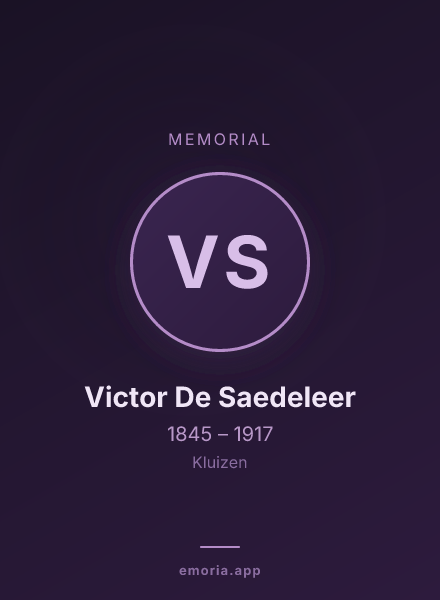 Memorial portrait of Victor De Saedeleer