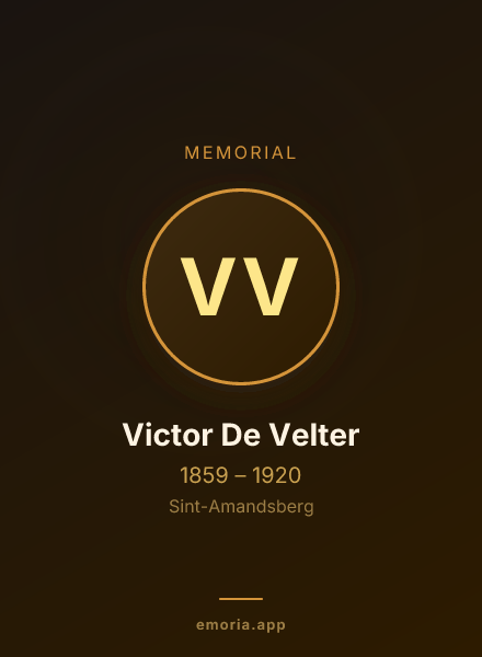 Memorial portrait of Victor De Velter