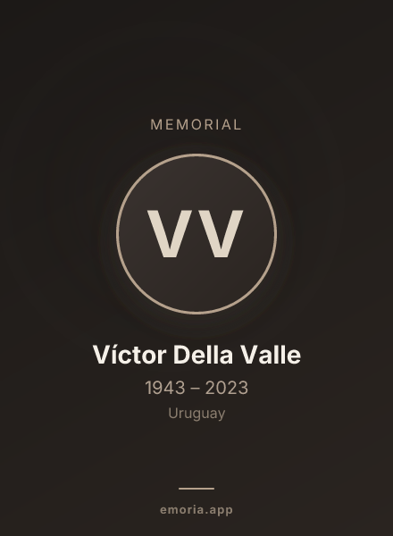 Memorial portrait of Víctor Della Valle