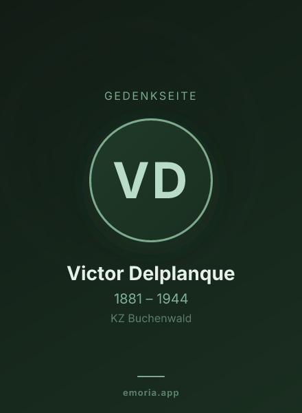 Gedenkportrait von Victor Delplanque