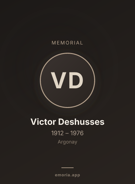 Memorial portrait of Victor Deshusses
