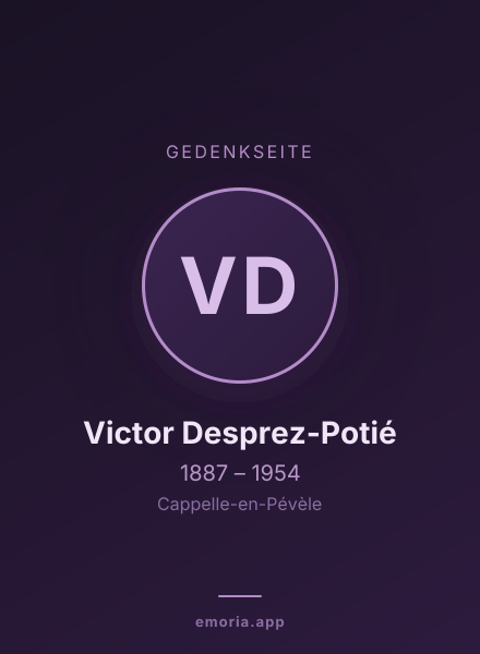 Gedenkportrait von Victor Desprez-Potié
