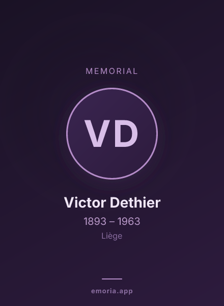 Memorial portrait of Victor Dethier
