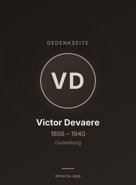 Gedenkportrait von Victor Devaere