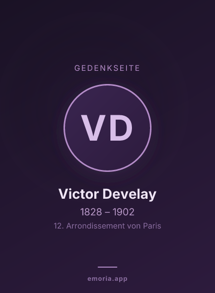 Gedenkportrait von Victor Develay
