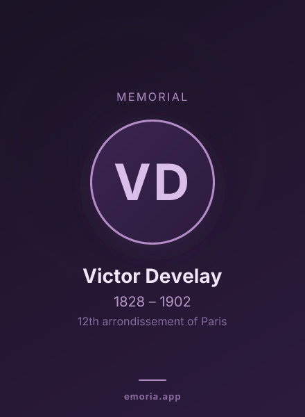 Memorial portrait of Victor Develay
