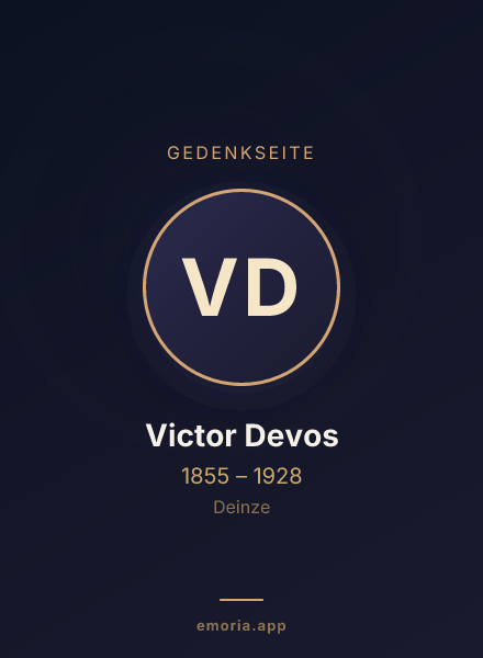 Gedenkportrait von Victor Devos