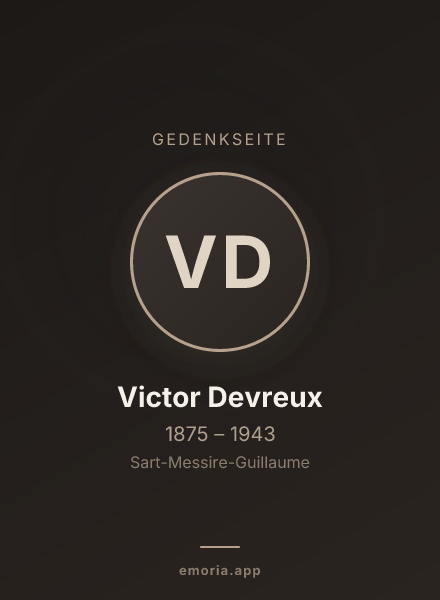 Gedenkportrait von Victor Devreux