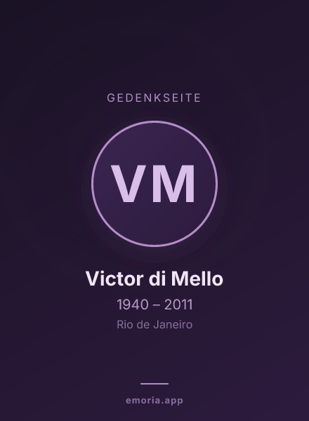 Gedenkportrait von Victor di Mello