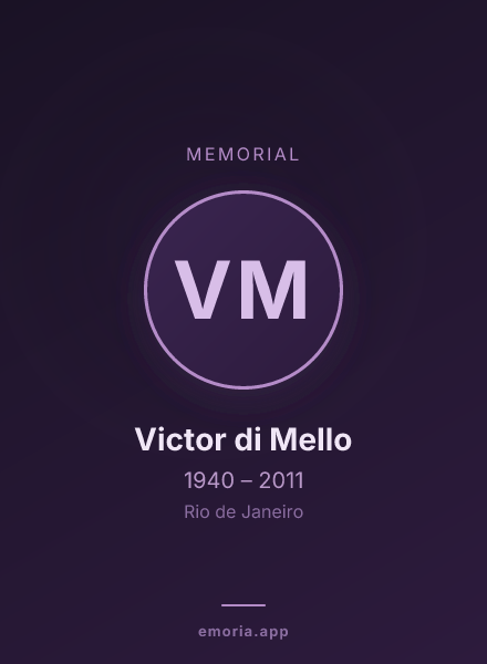 Memorial portrait of Victor di Mello