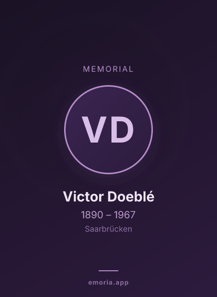 Memorial portrait of Victor Doeblé