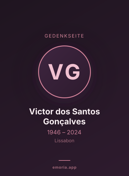 Gedenkportrait von Victor dos Santos Gonçalves