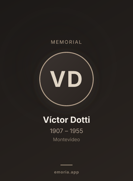 Memorial portrait of Víctor Dotti