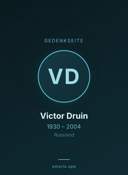 Gedenkportrait von Victor Druin