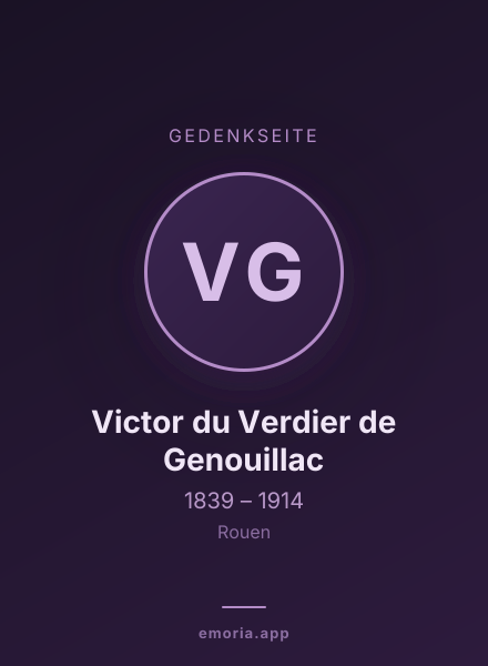 Gedenkportrait von Victor du Verdier de Genouillac