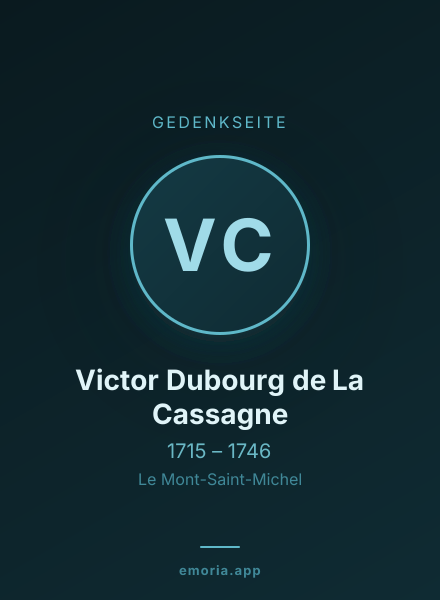 Gedenkportrait von Victor Dubourg de La Cassagne