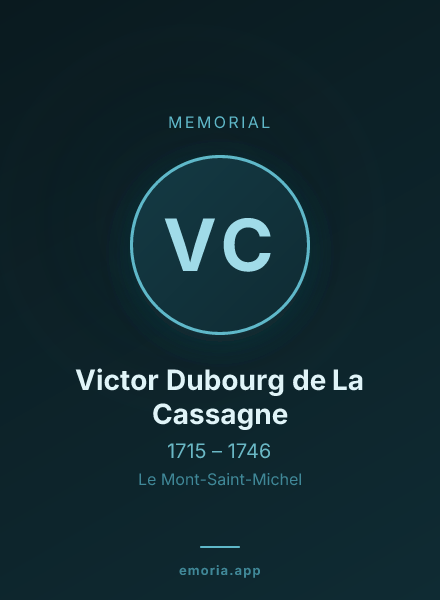 Memorial portrait of Victor Dubourg de La Cassagne