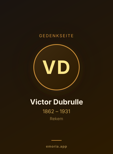 Gedenkportrait von Victor Dubrulle