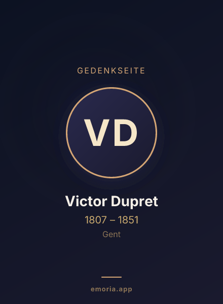 Gedenkportrait von Victor Dupret